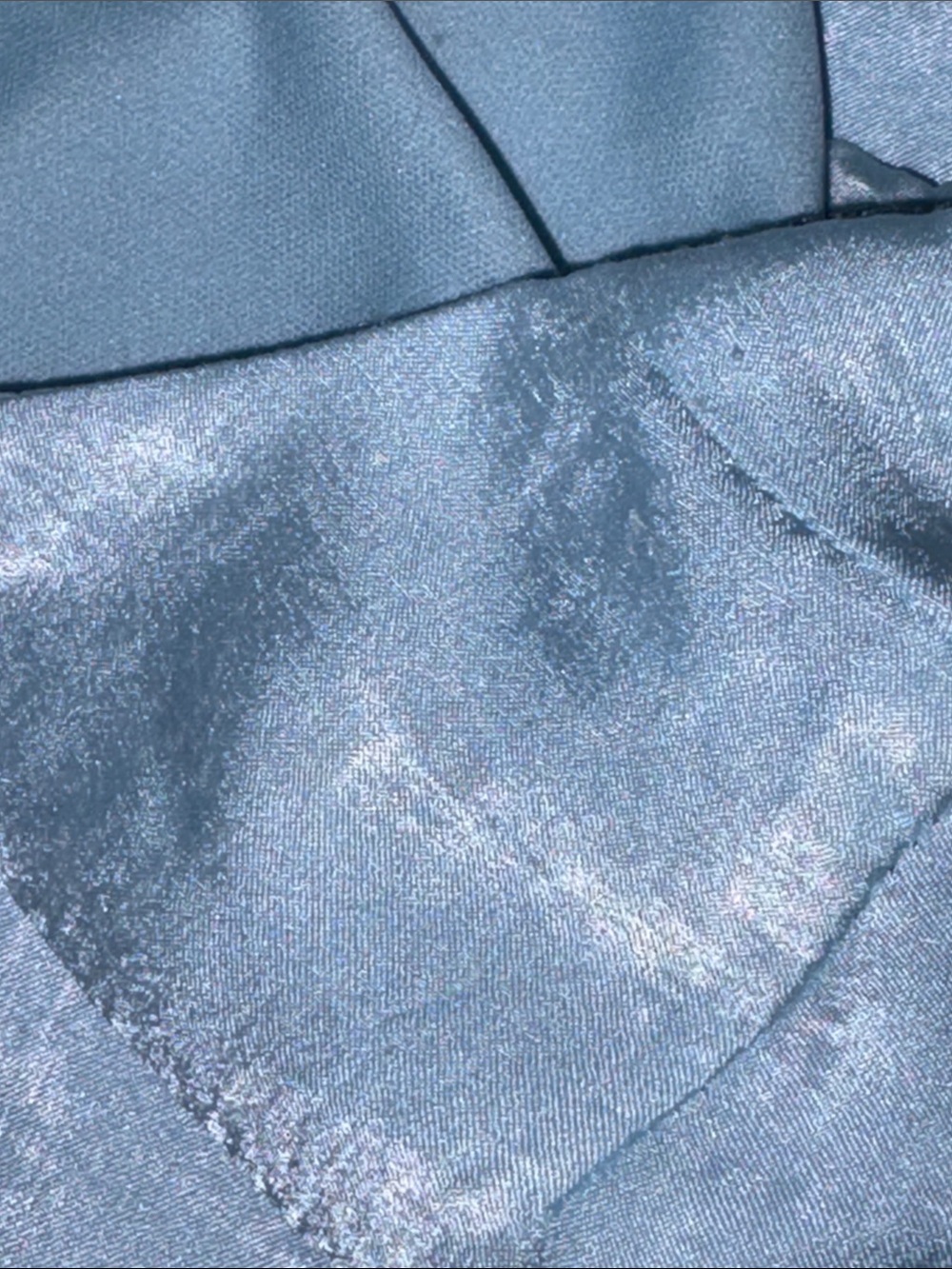 Lucy In The Sky Santorini  One-Shoulder Wrap Mini Dress - Dusty Blue XS - Picture 6 of 6